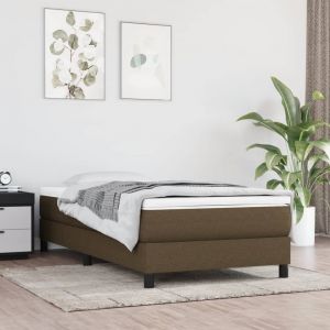 VidaXL Matelas de lit à ressorts ensachés Marron foncé 100x200x20 cm