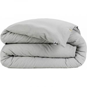 Housse de couette flanelle 100% coton 260 x 240 cm CANDICE coloris Br e