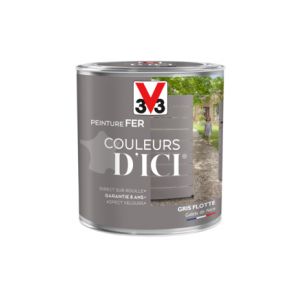 V33 Peinture fer Couleurs d'ICI Velours gris flott&eacute;