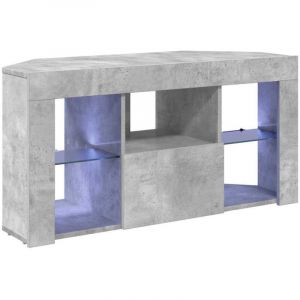 VidaXL Meuble TV LED d'Angle Montage mural Gris b&eacute;ton 100 x 40 x 50 cm