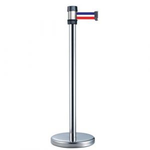 Viso Poteau argent à sangle tricolore - 2 m,