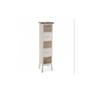 Image de Versa Meuble haut bois beige 5 tiroirs AILEN