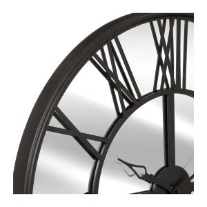 Atmosphera Horloge Dario - verre et métal - noir - D70 cm créateur d'intérieur - Noir