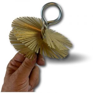 Kibros Hérisson acier rond Embout acier fileté Ramonage conduits non gainés - ø 125 mm - Hérisson acier