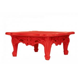 Slide Table Basse Salon Extérieur Jardin Design Moderne Duke Of Love Couleur: Rouge