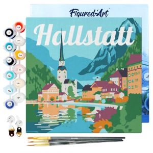 Mini peinture au numéro : Hallstatt - toile tendue sur chassis