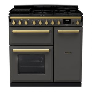 Falcon PIANO DE CUISSON ESTEL DELUXE TAB GAZ 90 CM ARDOISE LAITON ANTIQUE