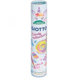 Giotto Candy Collection - Tube 18 crayons de couleur STILNOVO Acquarell + 1 pinceau