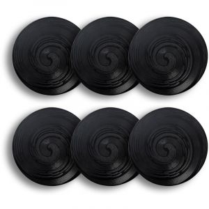 Novastyl Lot de 6 assiettes à dessert en grès 21cm, tornade