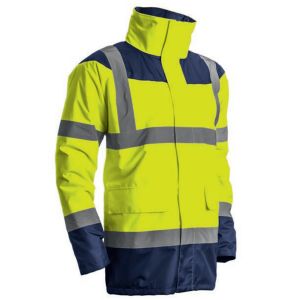 Image de Coverguard Parka à capuche jaune fluo Marine haute visibilité imperméable Keta taille L