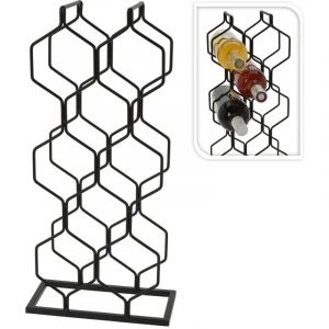 Wadiga Porte bouteilles m&eacute;tal noir 8 bouteilles