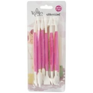 Silikomart 72.338.19.0096 Ustensile pour P&acirc;te &agrave; Sucre 8 Pi&egrave;ces Fuchsia