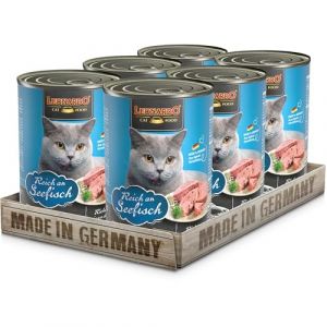 Leonardo Nourriture Humide [6x400g Riche en Poisson de mer] | Nourriture Humide sans céréales pour Chats | Nourriture Humide complète en boîte