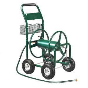 Coast Chariot pour tuyau d'arrosage enrouleur de tuyau d'arrosage avec panier vert métal 96 x 62 x 113 cm