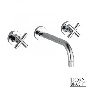 Dornbracht Tara mélangeur de lavabo mural, sans vidage, saillie 240mm, kit de montage final, 36717892, Coloris: chrome - 36717892-00