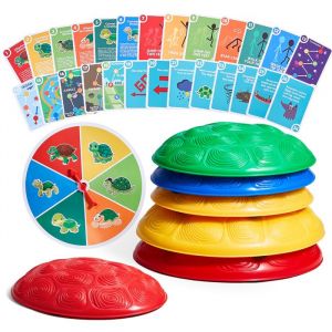 Pierres d'Équilibre Enfants-VEVOR-6PCS-Planche d'équilibre-Parcours Motricité Obstacles Sensoriels Antidérapants