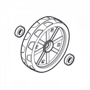 GGP/Castelgarden Roue avant tondeuse à gazon Alpina 381007483-2 - 381007483/2 7313323230973