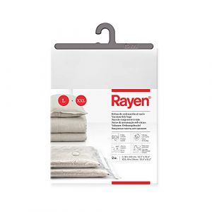 Rayen | Sacs sous Vide pour vêtements. Housses de Rangement sous Vide pour vêtements | Pack de 2 Sacs (80 x 100 cm et 90 x 130 cm) | Transparent