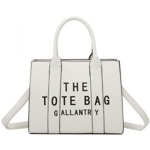 Sac Cabas pour Femme THE TOTE BAG Texturé avec Anses Hautes et Bandoulière Gallantry Blanc