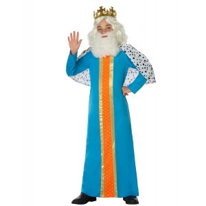 Bigbuy Déguisement roi mage bleu enfant - Couleur Bleu - Taille 7-9 ans (130-145 cm)