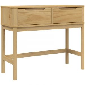 VidaXL Table console FLORO marron cire 89,5x36,5x73 cm pin massif, bout de canapé, tables de couloir, support de couloir, table de couloir