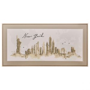 Toile imprimée encadrée Marlow noir et blanc