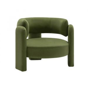 Fauteuil tripode en velours vert