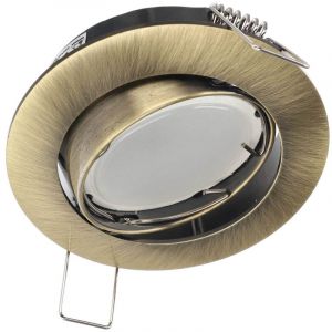 Spot de plafond encastrable ZIVA KER IP20 rond laiton r&eacute;glable EDO777313 Edo Solutions