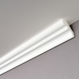 Decosa - Moulure D50 (Silvana) - polystyr&egrave;ne - blanc - 40 x 50 mm - long. 2 m - 30 pces (=60 m) - blanc