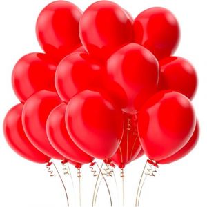 SPARKLERS CLUB Ballon de Baudruche couleur - Lot de 100 Ballons 26cm en Latex 100% BIODÉGRADABLES - Idéal pour évènement, Mariage, Anniversaire, Baptème, Facile à Gonfler (Rouge)