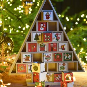 Blach&egrave;re illumination Calendrier de l'avent en bois
