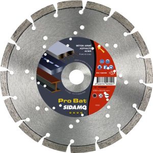 Sidamo Disque diamant pro bat diam&egrave;tre 230 mm al&eacute;sage 22.23 mm segments 12 mm