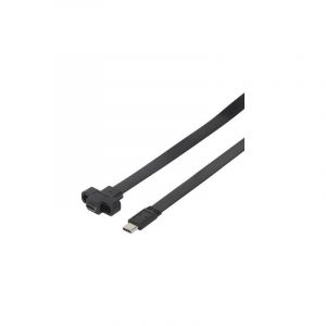 Image de Renkforce USB 3.0 Rallonge [1x USB-C? m&acirc;le - 1x USB-C? femelle] 0.25 m noir vissable, tr&egrave;s flexible