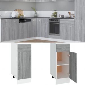 VidaXL Armoire de plancher à tiroir Sonoma gris 30x46x81,5 cm