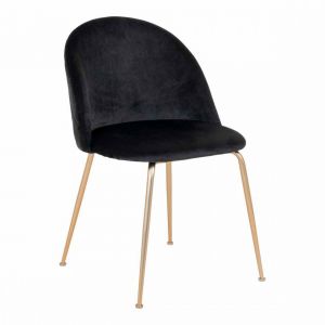 Chaise GenEVE Velours Noir