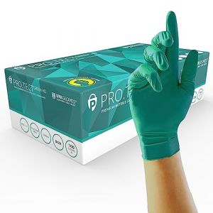 UNIGLOVES PRO.TECT GA0082 Lot de 100 gants jetables en nitrile HD ultra résistants, à usage unique, polyvalents, sans poudre, taille S