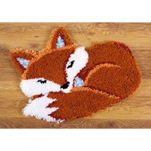 Vervaco Kit tapis modelé au point noué Renard dormant ,