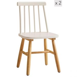 Lot de 2 Chaises pour Enfants en Bois Massif - Nordlys