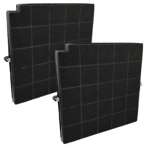 Vhbw 2x Filtres &agrave; charbon actif compatible avec Boretti PE-80, PE-130, PE-105, MSDK-941IX hotte aspirante - 26,5 x 25,8 x 1,8 cm