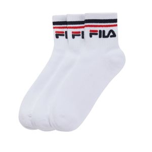 FILA Lot de 3 paires de chaussettes basses Blanc + Blanc + Blanc - Taille 43/46;35/38