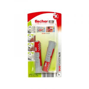 Fischer DUOPOWER 14x70 K 2| 537616 - hellgrau/rot (537616)