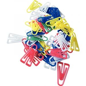 Pavo Sachet de 100 attache-lettres 25 mm plastique couleurs assorties