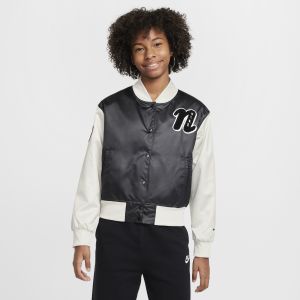 Nike JUNIOR G NSW VARSITY JKT GX STAR black/light bone, Apparel, noir, taille: 147 - Couleur noir - Taille 147