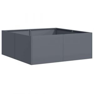 VidaXL Jardini&egrave;re anthracite 80x80x30 cm acier
