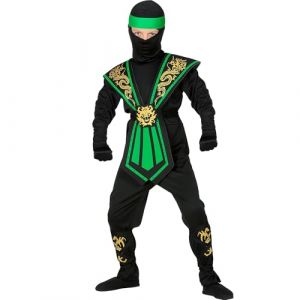 Widmann Panoplie ninja vert complet luxe - 3 tailles - Enfant - Extérieur