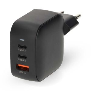 Nedis Chargeur mural 70W USB + 2 USB-C GaN PD3.0 - Noir