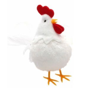 Ruedelafete Poule blanche déco 15cm