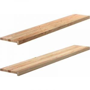 VidaXL Appuis de fen&ecirc;tre 2 pcs non trait&eacute; 160x25x2cm bois ch&ecirc;ne massif
