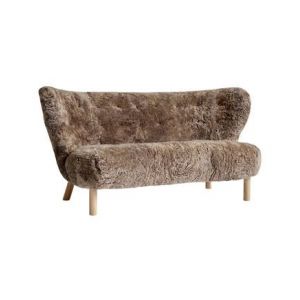 &tradition Canap&eacute; Little Petra VB2 - Sheepskin Sahara - Ch&ecirc;ne, blanc huil&eacute;