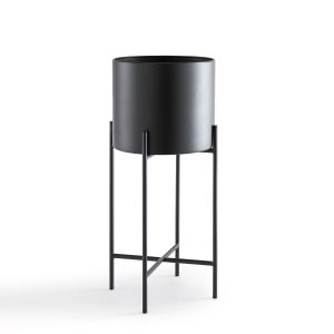 Cac pot sur pied en métal Ø22,7 cm, Inaya Noir/Noir Taille Taille Unique